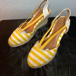 Yellow summer wedges
